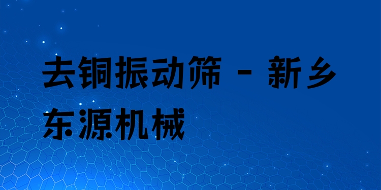 去銅振動篩 - 新鄉(xiāng)東源機(jī)械